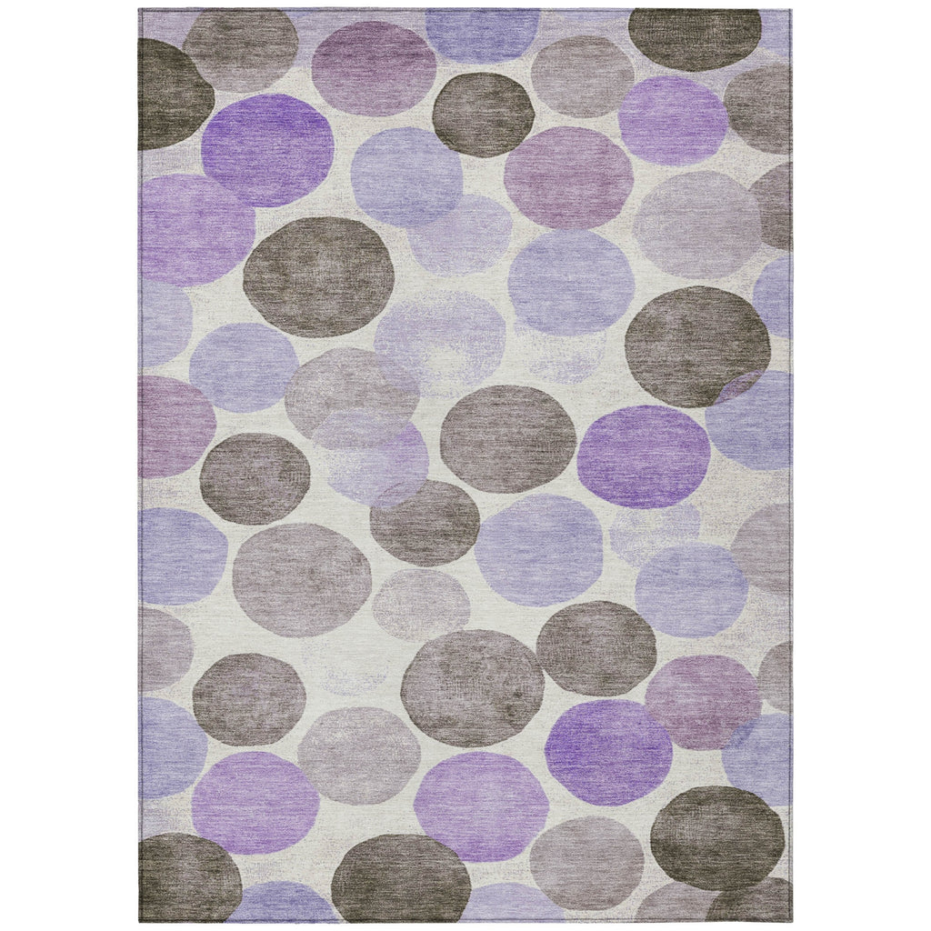 Piper Looms Chantille Geometric ACN1898 Purple Machine Washable Area Rug main image