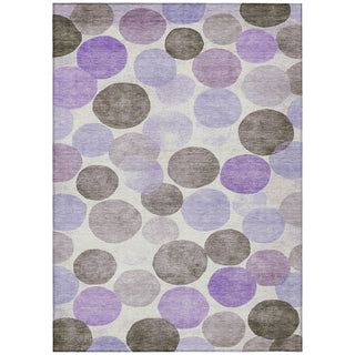 Piper Looms Chantille Geometric ACN1898 Purple Machine Washable Area Rug main image