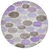 Piper Looms Chantille Geometric ACN1898 Purple Machine Washable Area Rug Round Main Image