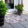 Piper Looms Chantille Geometric ACN1898 Purple Machine Washable Area Rug Scatter Outdoor Lifestyle Image Feature
