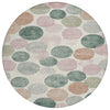 Piper Looms Chantille Geometric ACN1898 Salmon Machine Washable Area Rug Round Main Image