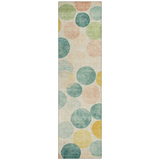 Piper Looms Chantille Geometric ACN1898 Teal Machine Washable Area Rug Runner Main Image