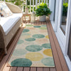 Piper Looms Chantille Geometric ACN1898 Teal Machine Washable Area Rug Runner Outdoor Lifestyle Image Feature