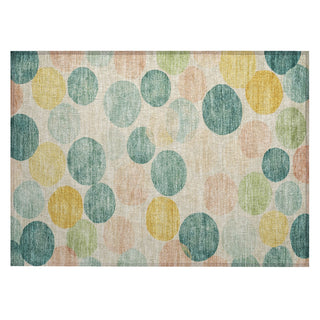 Piper Looms Chantille Geometric ACN1898 Teal Machine Washable Area Rug Scatter Main Image