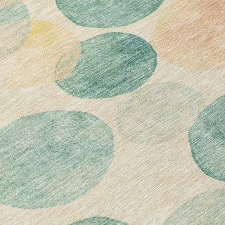 Piper Looms Chantille Geometric ACN1898 Teal Machine Washable Area Rug Swatch Image