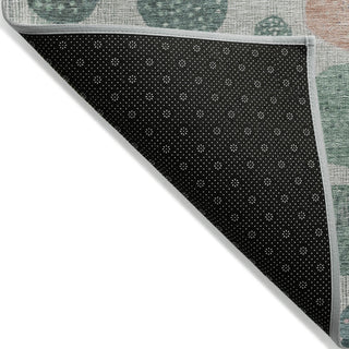 Piper Looms Chantille Geometric ACN1899 Cactus Machine Washable Area Rug Backing Image