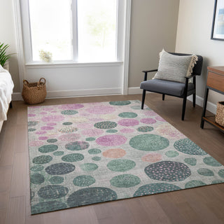 Piper Looms Chantille Geometric ACN1899 Cactus Machine Washable Area Rug Lifestyle Image Feature