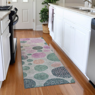 Piper Looms Chantille Geometric ACN1899 Cactus Machine Washable Area Rug Runner Lifestyle Image Feature