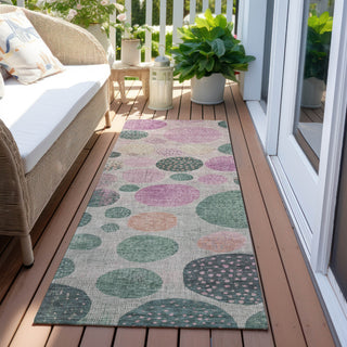 Piper Looms Chantille Geometric ACN1899 Cactus Machine Washable Area Rug Runner Outdoor Lifestyle Image Feature