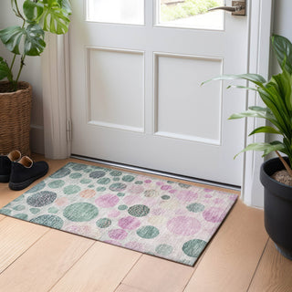 Piper Looms Chantille Geometric ACN1899 Cactus Machine Washable Area Rug Scatter Lifestyle Image Feature