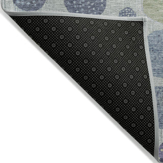 Piper Looms Chantille Geometric ACN1899 Denim Machine Washable Area Rug Backing Image