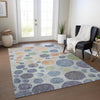 Piper Looms Chantille Geometric ACN1899 Denim Machine Washable Area Rug Lifestyle Image Feature