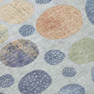 Piper Looms Chantille Geometric ACN1899 Denim Machine Washable Area Rug Swatch Image
