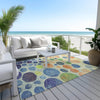 Piper Looms Chantille Geometric ACN1899 Navy Machine Washable Area Rug Outdoor Lifestyle Image Feature