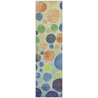 Piper Looms Chantille Geometric ACN1899 Navy Machine Washable Area Rug Runner Main Image