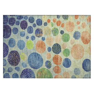 Piper Looms Chantille Geometric ACN1899 Navy Machine Washable Area Rug Scatter Main Image