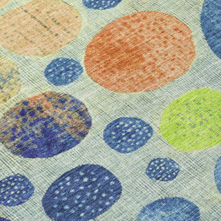 Piper Looms Chantille Geometric ACN1899 Navy Machine Washable Area Rug Swatch Image
