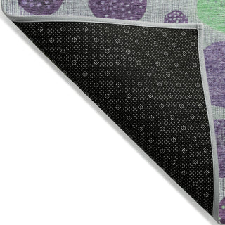 Piper Looms Chantille Geometric ACN1899 Purple Machine Washable Area Rug Backing Image