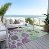 Piper Looms Chantille Geometric ACN1899 Purple Machine Washable Area Rug Outdoor Lifestyle Image Feature