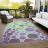 Piper Looms Chantille Geometric ACN1899 Purple Machine Washable Area Rug Outdoor Lifestyle Image Feature