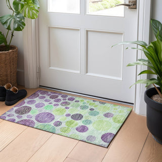 Piper Looms Chantille Geometric ACN1899 Purple Machine Washable Area Rug Scatter Lifestyle Image Feature