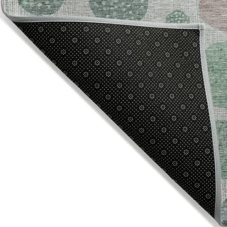 Piper Looms Chantille Geometric ACN1899 Sage Machine Washable Area Rug Backing Image