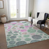 Piper Looms Chantille Geometric ACN1899 Sage Machine Washable Area Rug Lifestyle Image Feature