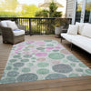 Piper Looms Chantille Geometric ACN1899 Sage Machine Washable Area Rug Outdoor Lifestyle Image Feature