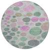 Piper Looms Chantille Geometric ACN1899 Sage Machine Washable Area Rug Round Main Image