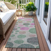 Piper Looms Chantille Geometric ACN1899 Sage Machine Washable Area Rug Runner Outdoor Lifestyle Image Feature