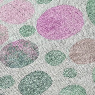 Piper Looms Chantille Geometric ACN1899 Sage Machine Washable Area Rug Swatch Image