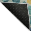 Piper Looms Chantille Geometric ACN1899 Teal Machine Washable Area Rug Backing Image