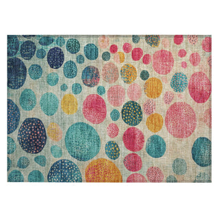 Piper Looms Chantille Geometric ACN1899 Teal Machine Washable Area Rug Scatter Main Image
