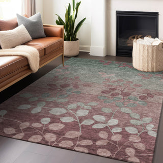 Piper Looms Chantille Floral ACN1900 Blush Machine Washable Area Rug Lifestyle Image Feature
