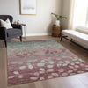 Piper Looms Chantille Floral ACN1900 Blush Machine Washable Area Rug Lifestyle Image Feature