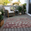 Piper Looms Chantille Floral ACN1900 Blush Machine Washable Area Rug Outdoor Lifestyle Image Feature