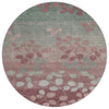 Piper Looms Chantille Floral ACN1900 Blush Machine Washable Area Rug Round Main Image
