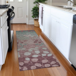 Piper Looms Chantille Floral ACN1900 Blush Machine Washable Area Rug Runner Lifestyle Image Feature