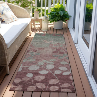 Piper Looms Chantille Floral ACN1900 Blush Machine Washable Area Rug Runner Outdoor Lifestyle Image Feature