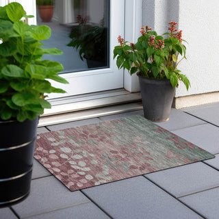 Piper Looms Chantille Floral ACN1900 Blush Machine Washable Area Rug Scatter Outdoor Lifestyle Image Feature