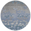 Piper Looms Chantille Floral ACN1900 Denim Machine Washable Area Rug Round Main Image