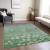Piper Looms Chantille Floral ACN1900 Green Machine Washable Area Rug Lifestyle Image Feature