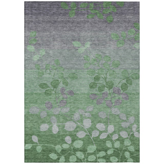 Piper Looms Chantille Floral ACN1900 Green Machine Washable Area Rug main image