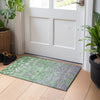 Piper Looms Chantille Floral ACN1900 Green Machine Washable Area Rug Scatter Lifestyle Image Feature