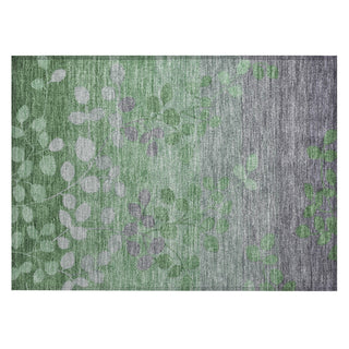 Piper Looms Chantille Floral ACN1900 Green Machine Washable Area Rug Scatter Main Image