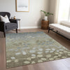 Piper Looms Chantille Floral ACN1900 Khaki Machine Washable Area Rug Lifestyle Image Feature
