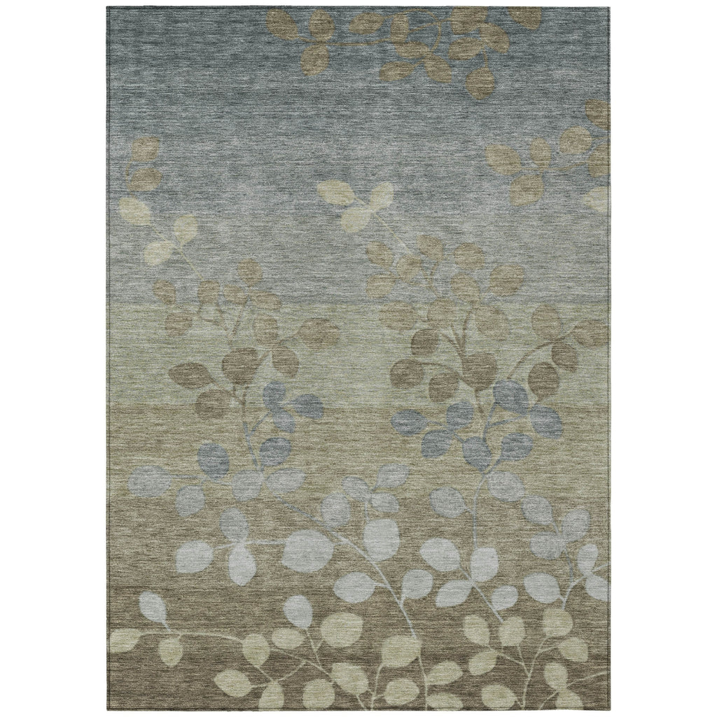 Piper Looms Chantille Floral ACN1900 Khaki Machine Washable Area Rug main image
