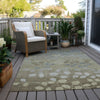 Piper Looms Chantille Floral ACN1900 Khaki Machine Washable Area Rug Outdoor Lifestyle Image Feature