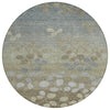 Piper Looms Chantille Floral ACN1900 Khaki Machine Washable Area Rug Round Main Image