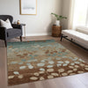 Piper Looms Chantille Floral ACN1900 Mocha Machine Washable Area Rug Lifestyle Image Feature
